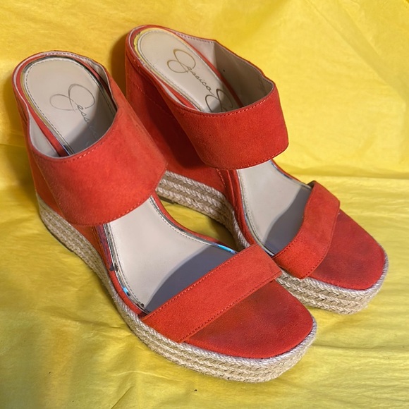 Jessica Simpson Shoes - Jessica Simpson Red Espadrille Woven Sole